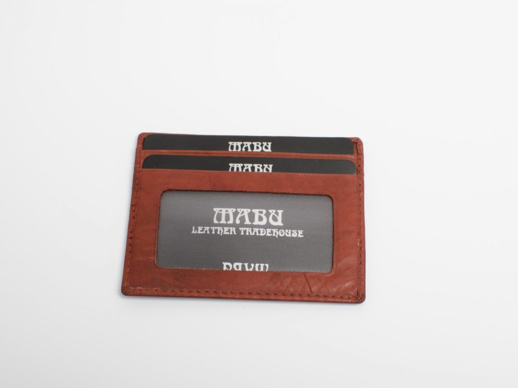 Compact Leather Card Holder With Window