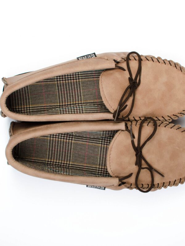 Mushroom Brown Leather Moccasins