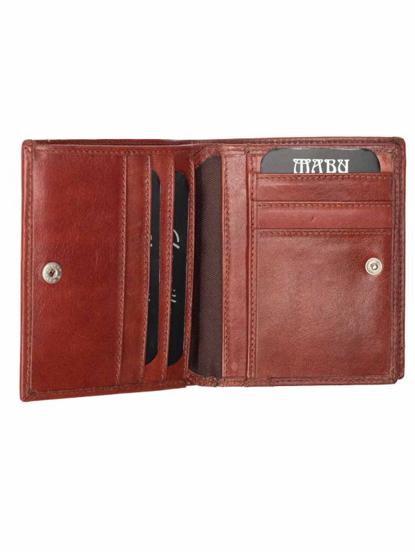 Men's leather wallet with coin holder