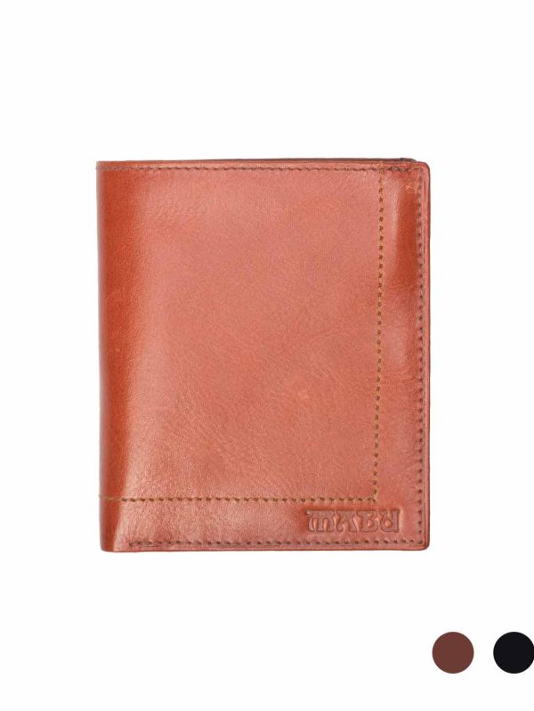 Men's leather wallet with coin holder