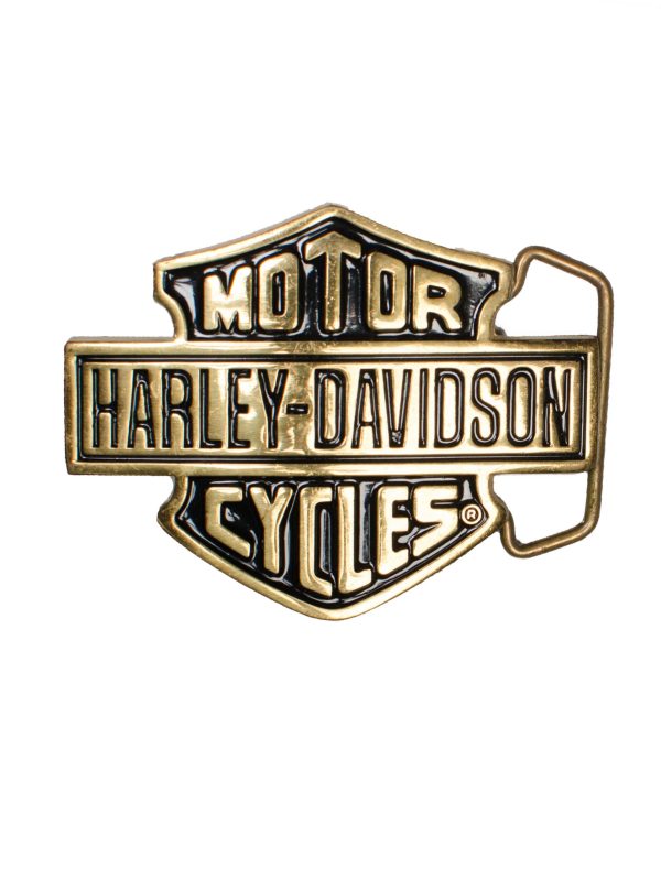 Harley-Davidson Gold/Black H302 Solid brass Belt Buckle