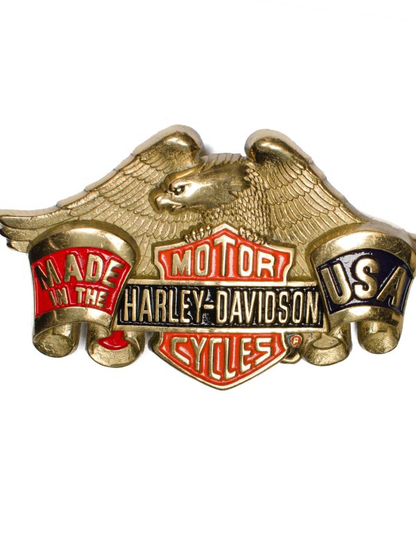 Harley-Davidson Made in the USA H503R Solid Brass Belt Buckle
