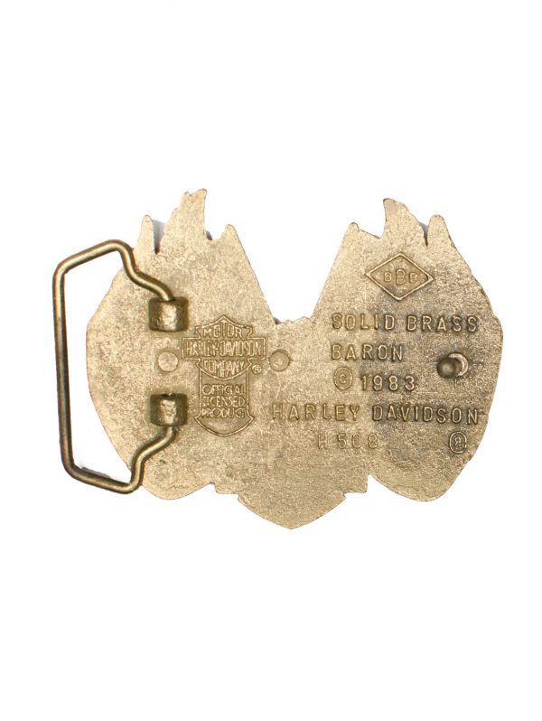 Harley Davidson USA Racing Flags H508 1983 BARON Solid Brass