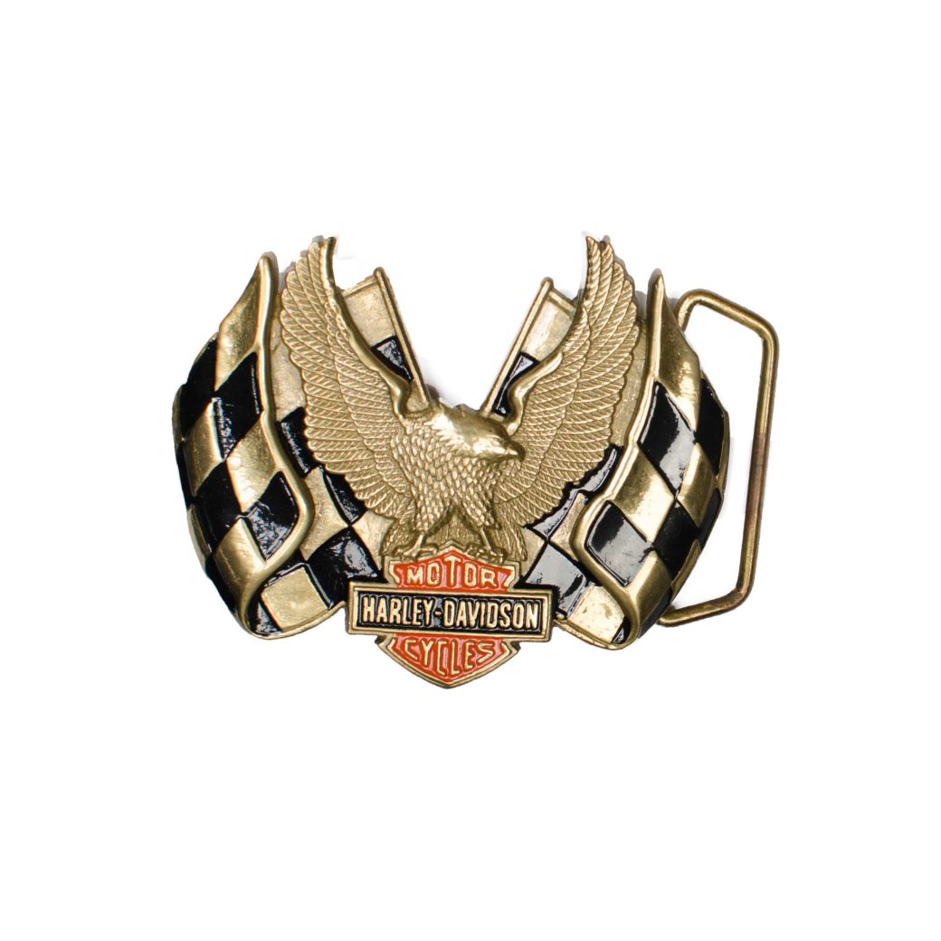 Harley Davidson USA Racing Flags H508 1983 BARON Solid Brass