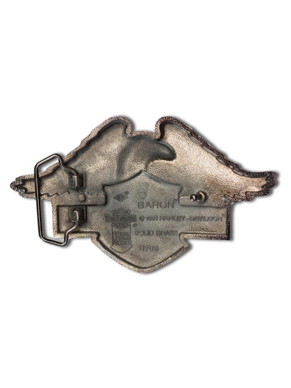 Eagle Above Harley Davidson Logo H709 Solid Brass