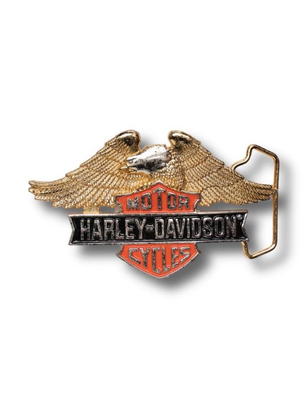 Vintage HARLEY DAVIDSON Motorcycle Solid Brass Belt Buckle U